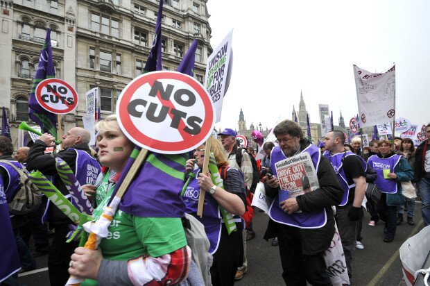 March for the Alternative , anti-cuts protest; 2011
