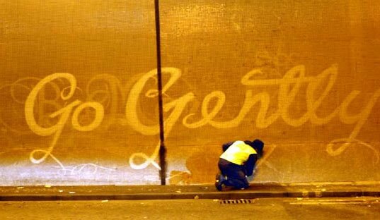 Reverse Graffiti Go Gently